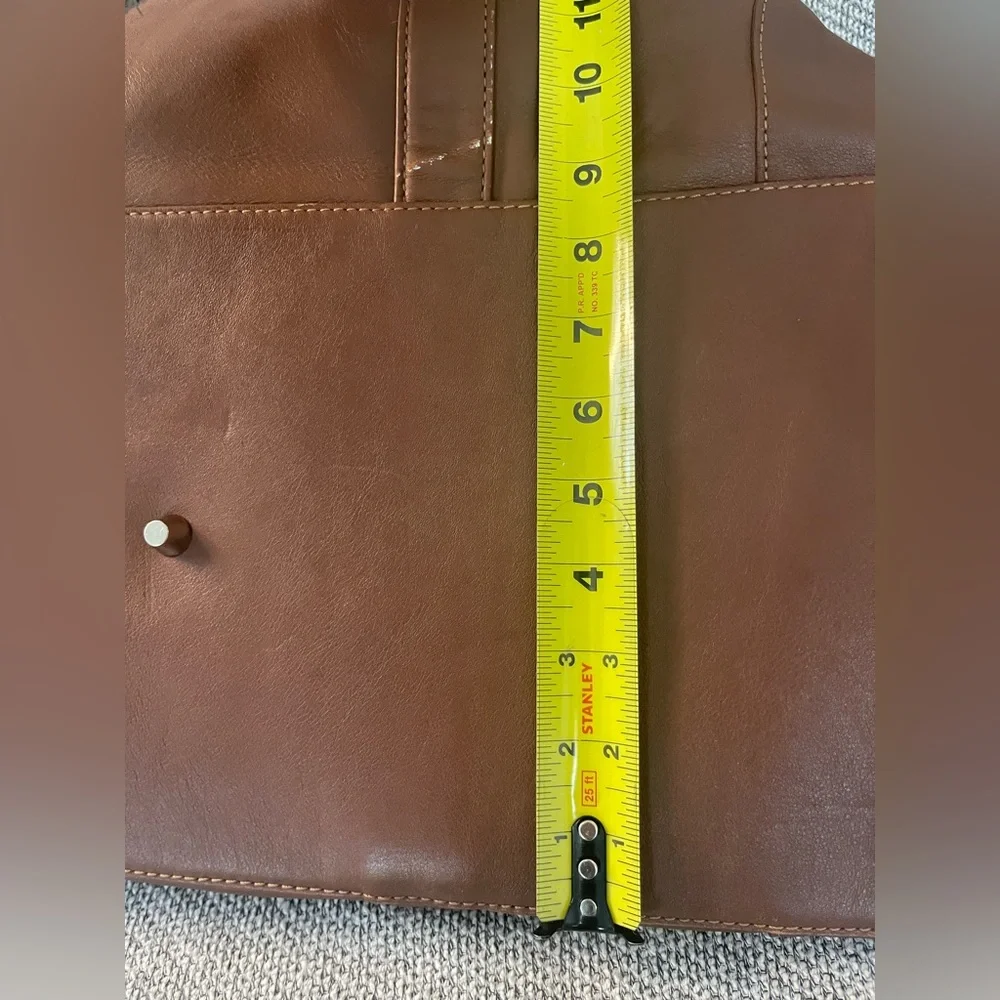 Coach Heavy Brown Leather Travel Duffel Bag with Coach Lock and Key - Picture 5 of 16